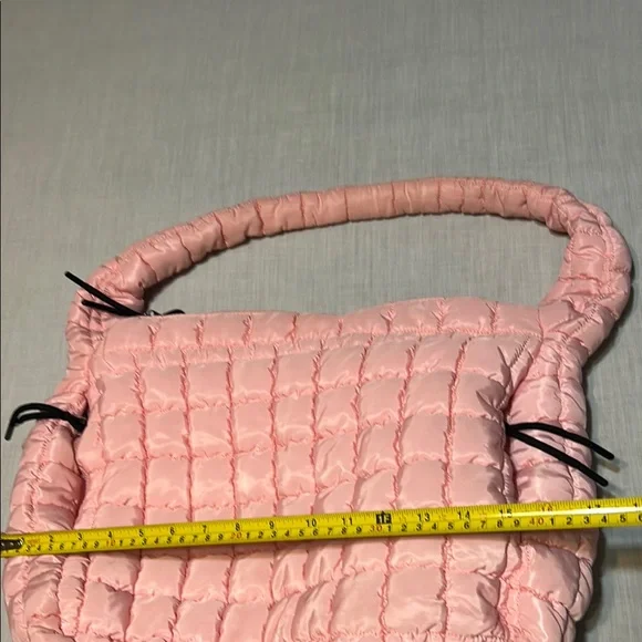 Katydid Oversized Pink Quilted Hobo Shoulder Bag - Picture 12 of 13